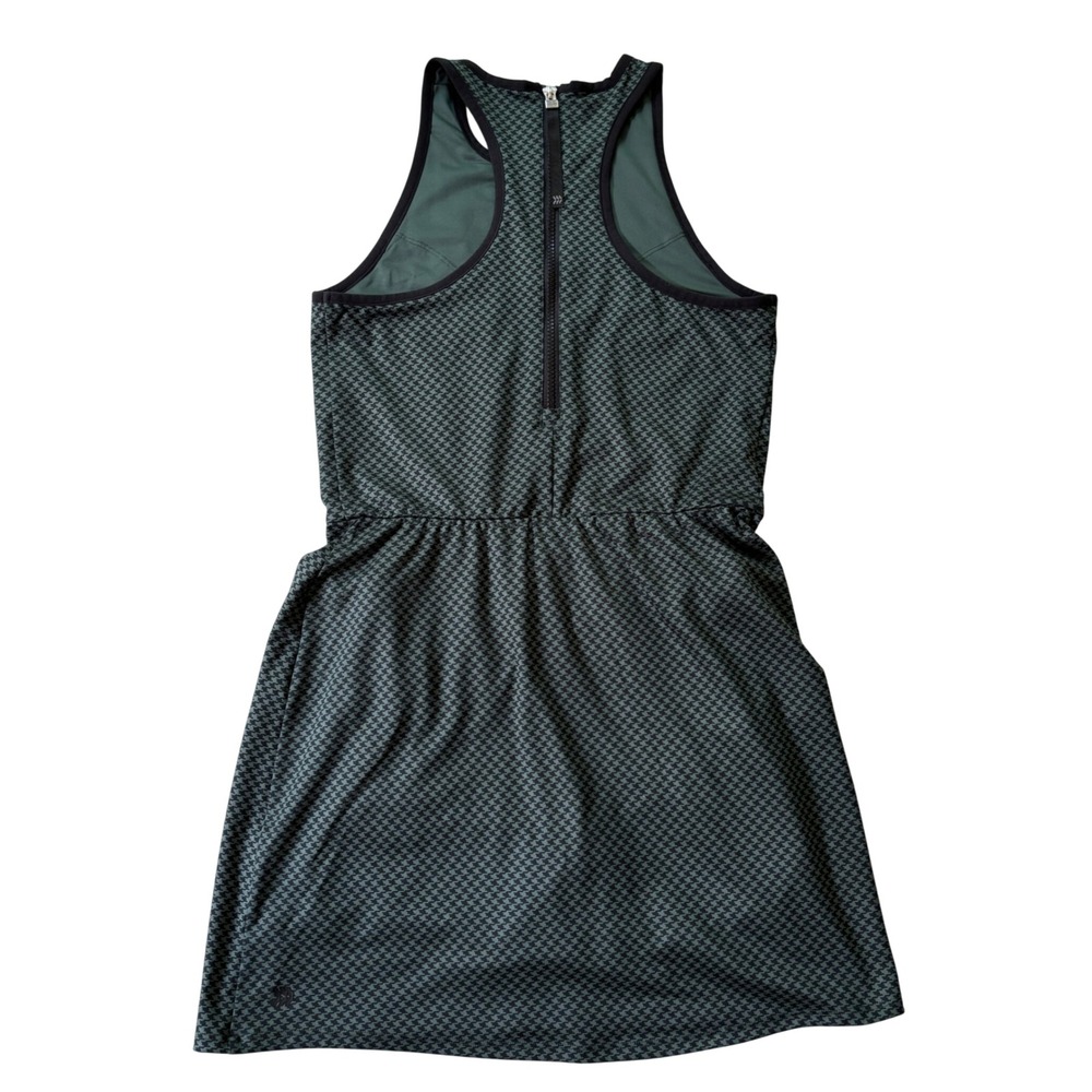 All in Motion Tennis Dress Women S Green Houndstooth Racerback Sporty Golf Mini - Picture 3 of 9